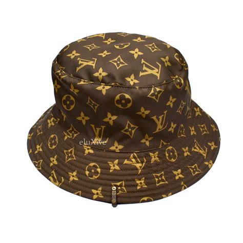 lv bucket hat brown